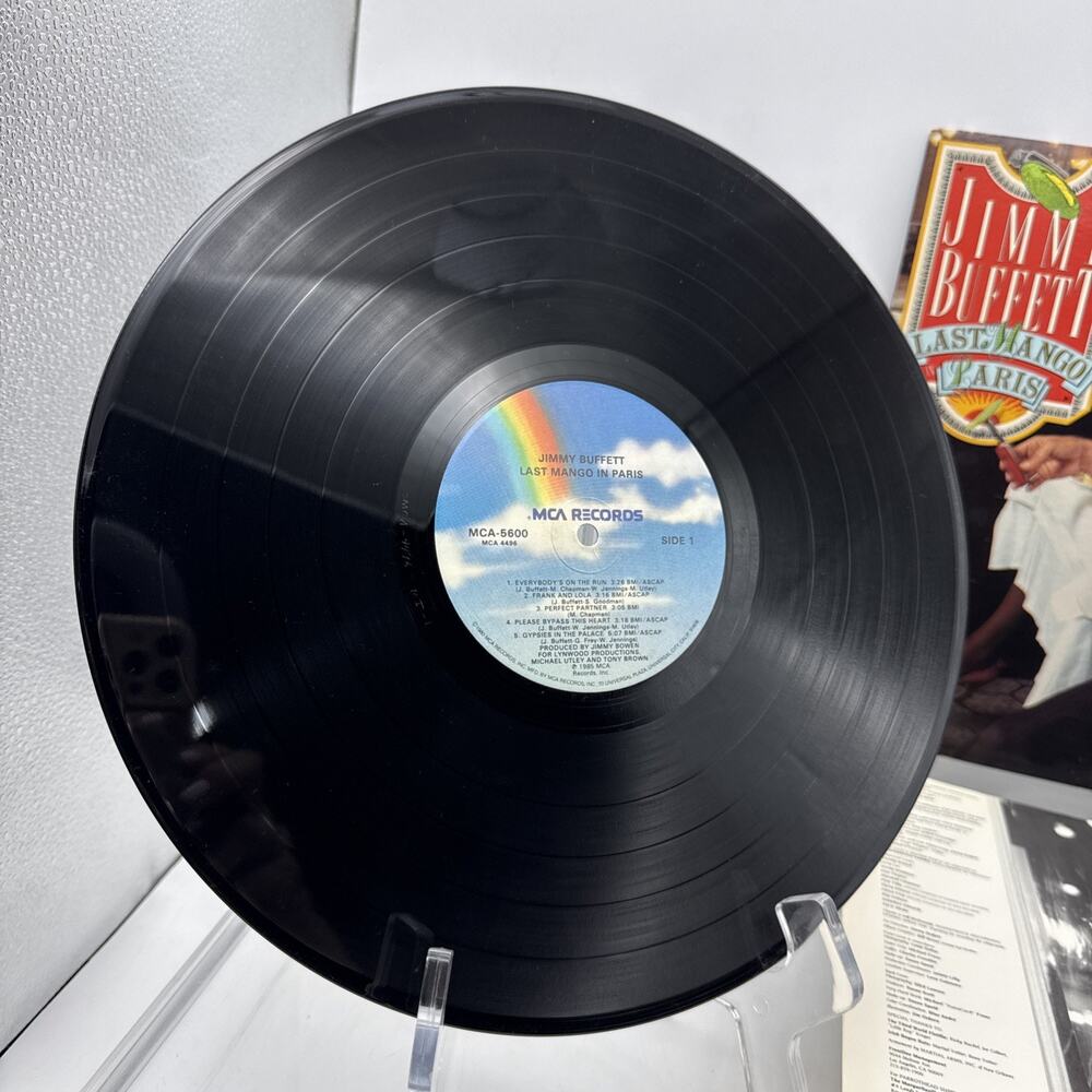 Jimmy Buffett Last Mango In Paris Vinyl 12” w/lyric sleeve MCA 5600 1985 VG+ - Picture 4 of 15